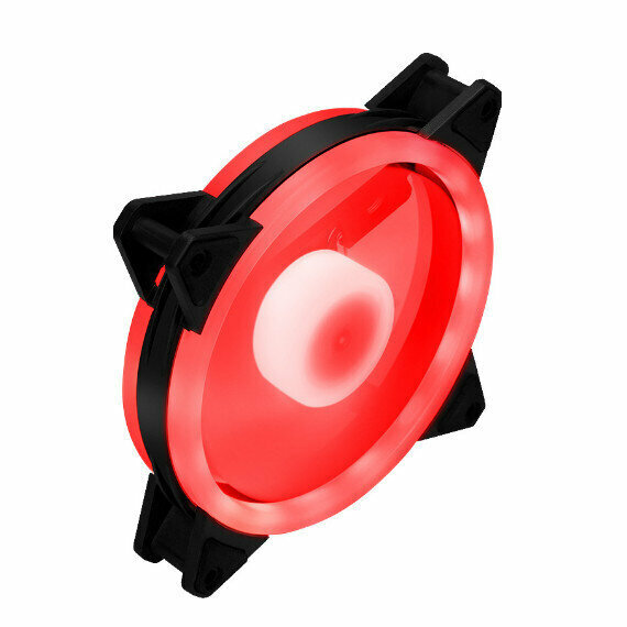 Desktop case illuminated fan fan radiator (dual aperture inner and outer illuminated (red light) small 3pin + large quad P interface)