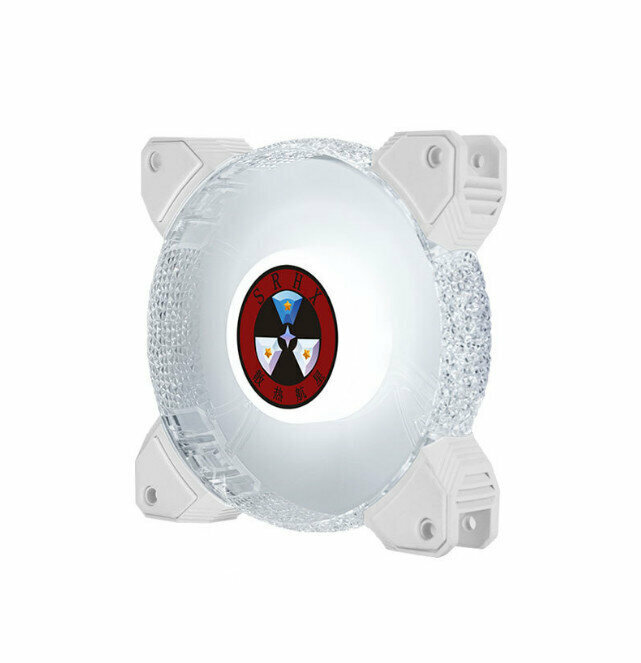 Computer Case Cooler ARGB Optical Case Fan Radiator (White)