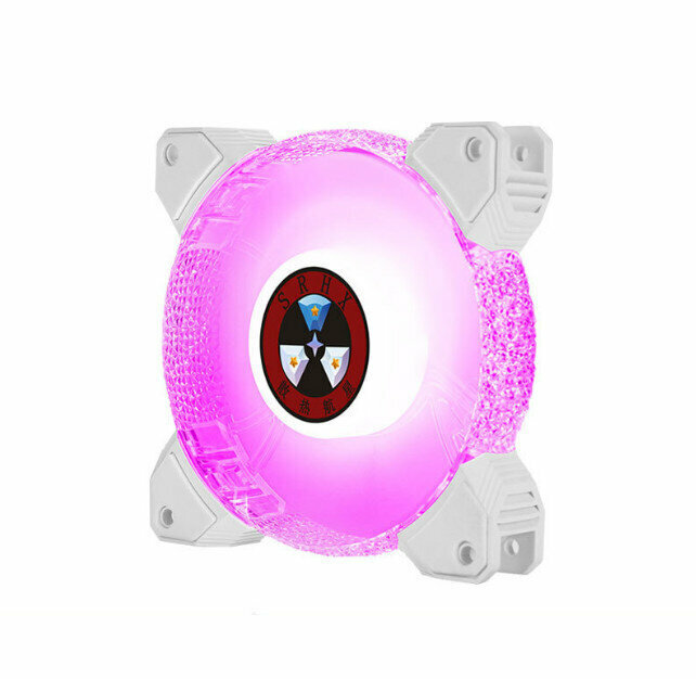 Computer Case Cooler ARGB Optical Case Fan Radiator (Pink)
