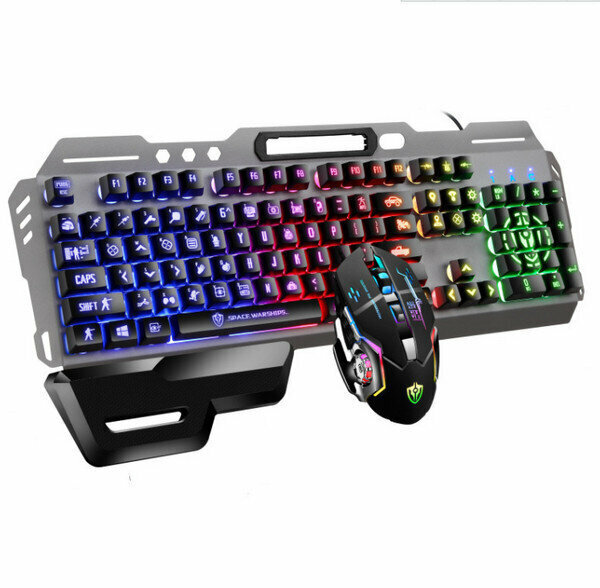 Wired Keyboard & Mouse Set - GT70 (-GK70) Black Game + X7 Black