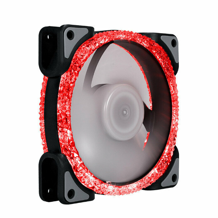 Computer Case Radiator ARGB Optical Case Fan Radiator (Red (Small 3pin + Large 4pin))