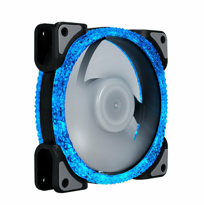 Computer Case Radiator ARGB Optical Case Fan Radiator (Blue (Small 3pin + Large 4pin))