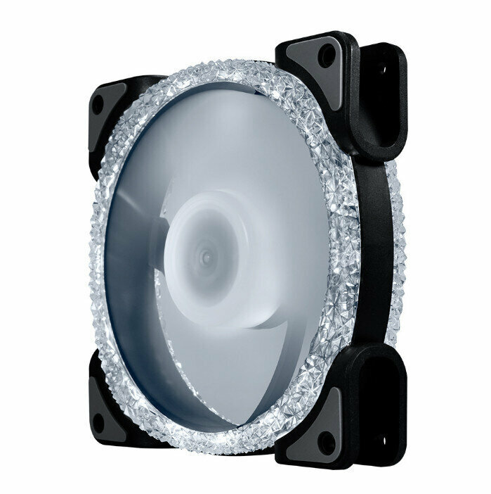 Computer Case Radiator ARGB Optical Case Fan Radiator (White (Small 3pin + Large 4pin))