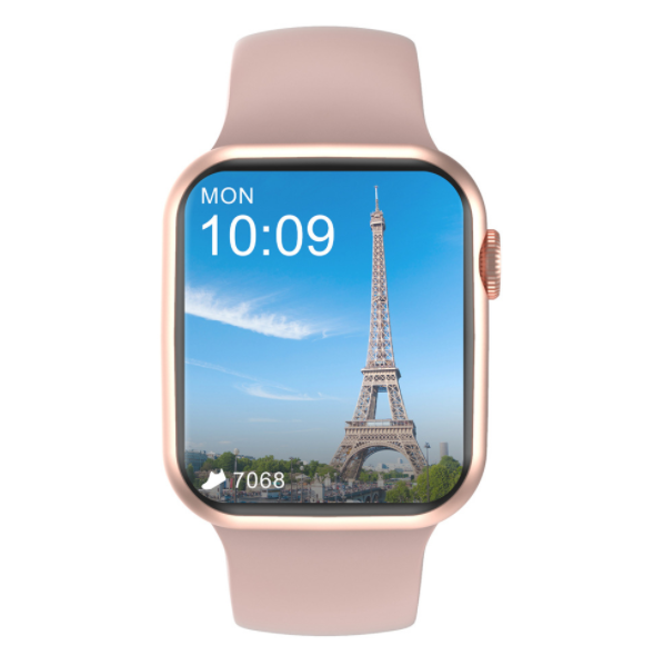 熱推DT100PRO+MAX智慧手錶按兩下亮屏支付功能藍牙通話無線手環（金色）