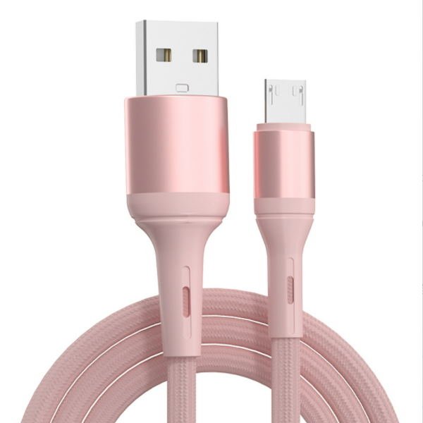 High swing braided durable data cable [TYPE-C interface-1 meter (pink)]