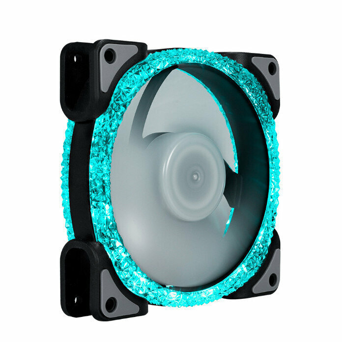 Computer Case Radiator ARGB Optical Chassis Fan Chromatic Radiator (Ice Blue (Small 3pin + Large 4pin))
