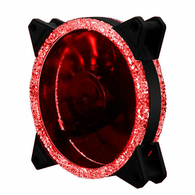 Computer Case Radiator ARGB Optical Case Fan Radiator (Red (Small 3pin + Large 4pin))