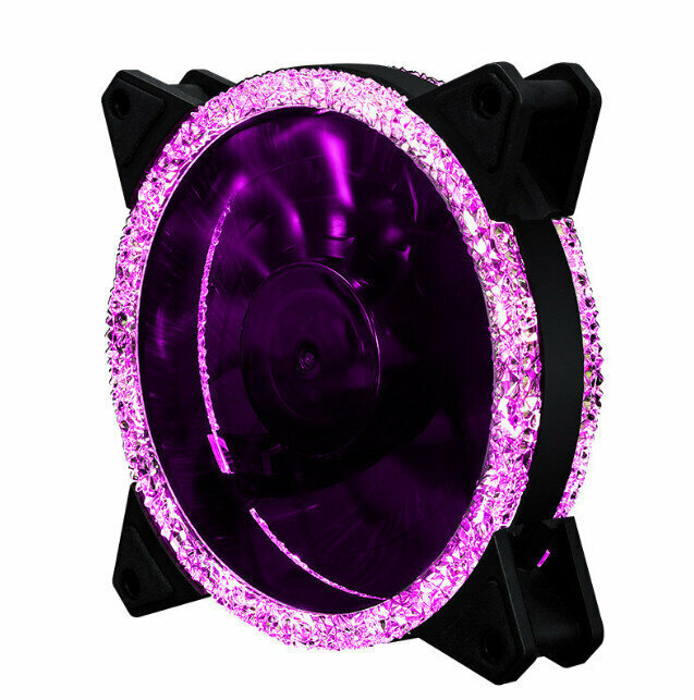 Computer Chassis Radiator ARGB Optical Chassis Fan Phantom Radiator (Pink (Small 3pin + Large 4pin))