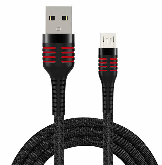 Two-color data cable is suitable for Apple fast charging extended braided charging cable (Apple interface Lightning-1 meter black [fabric model])