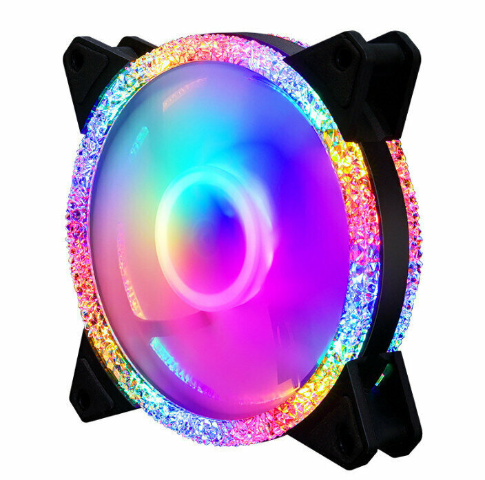 Computer Case Radiator ARGB Optical Case Fan Radiator (can be connected in series with Star Diamond Color)