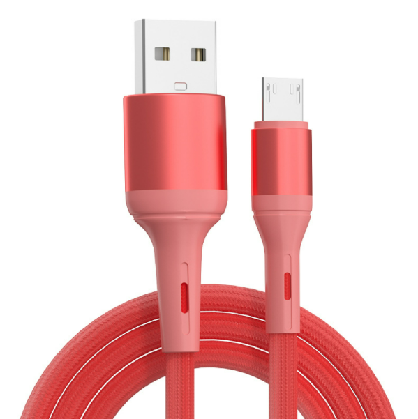 High swing braided durable data cable [TYPE-C interface - 2m (red)]