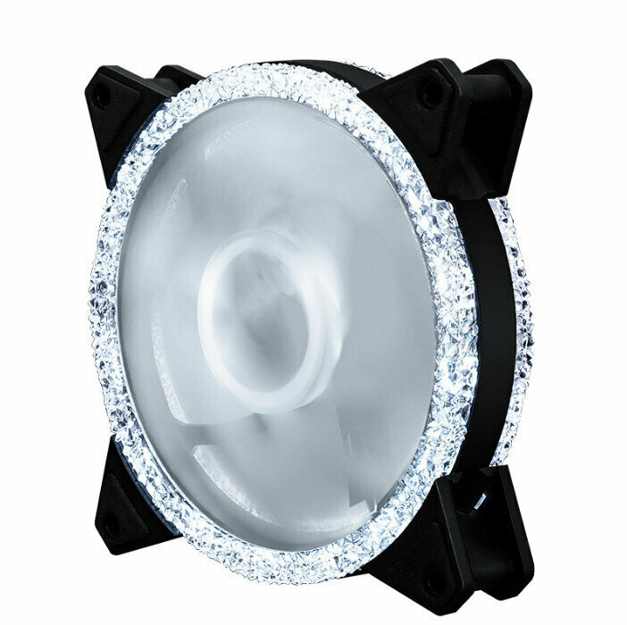 Computer Chassis Radiator ARGB Optical Case Fan Radiator (Series Connected Star Diamond White)