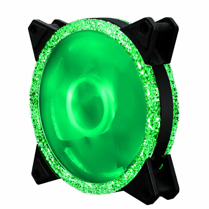 Computer Case Radiator ARGB Optical Case Fan Radiator (Series Connected Star Diamond Green)