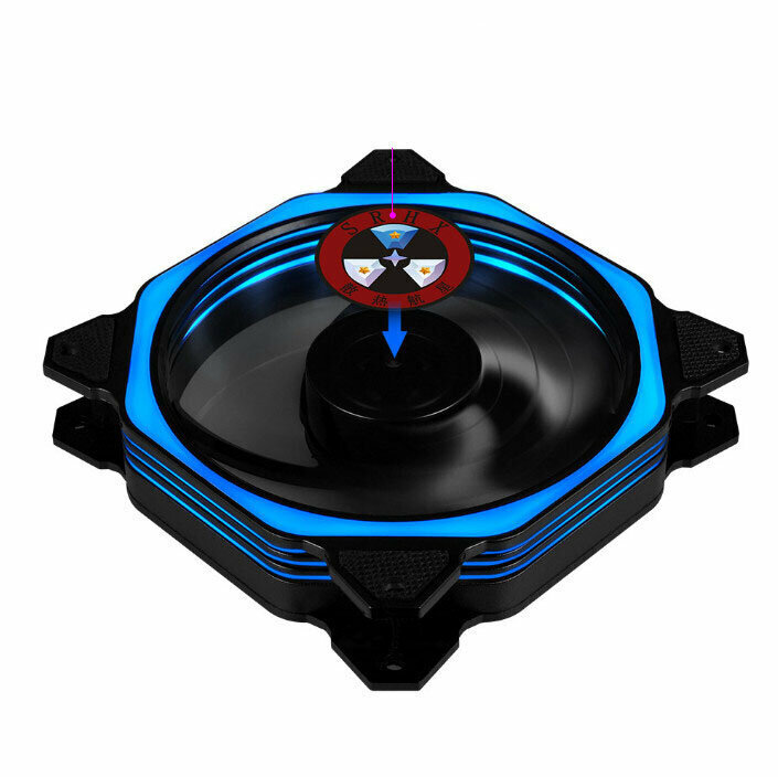 Computer Case Radiator ARGB Optical Case Fan Radiator (Blue (Small 3pin + Large 4pin))