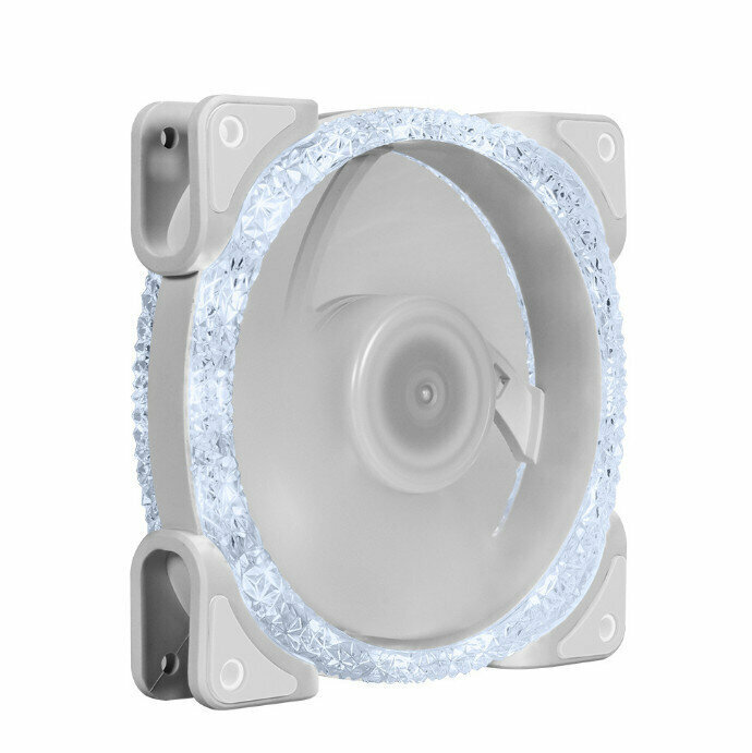 Cool Computer Case Fan Cooler ARGB Optical Chassis Fan (White (Small 3pin + Large 4pin))