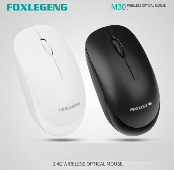 熱推迷你無線滑鼠-FOXLEGENG M30-白色