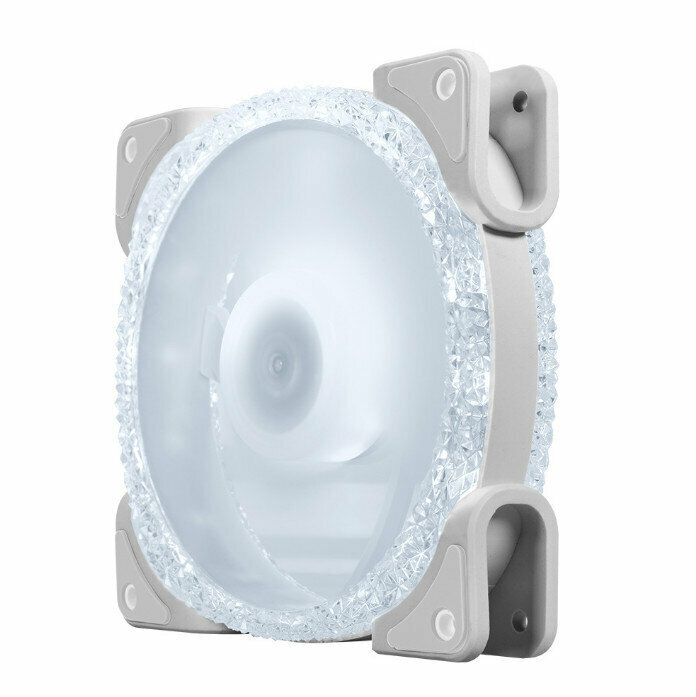 激抵電腦機箱散熱器 ARGB光機箱風扇 幻彩散熱器(白（小3pin+大4pin）)