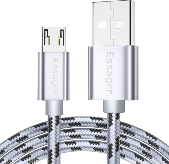 激抵Micro充電線快充線銀色（1m）