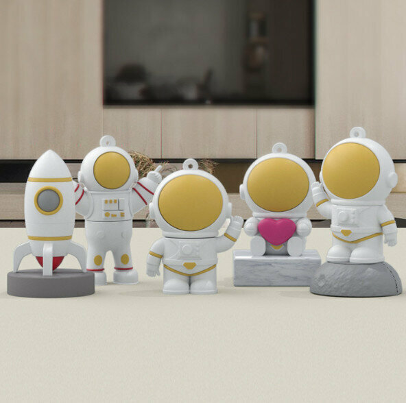 [2 pieces of 4GB] Astronaut silicone USB flash drive [Contact customer service to confirm the color after placing an order]
