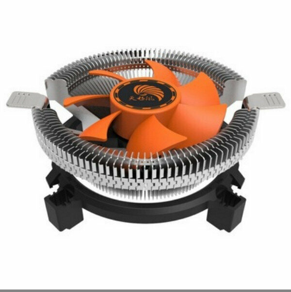 Silent CPU Fan Cooler - Orange
