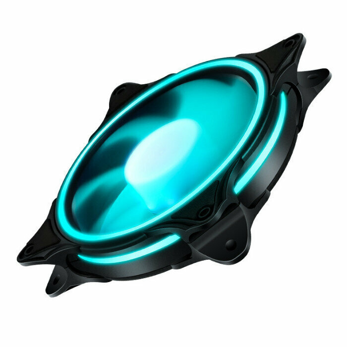 Computer Case Radiator ARGB Optical Case Fan (3-Aperture Ice Blue (Small 3pin + Large 4pin))