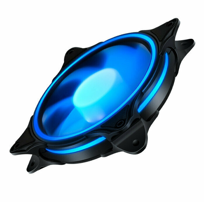 Computer Case Radiator ARGB Optical Case Fan (3-Aperture Blue (Small 3pin + Large 4pin))
