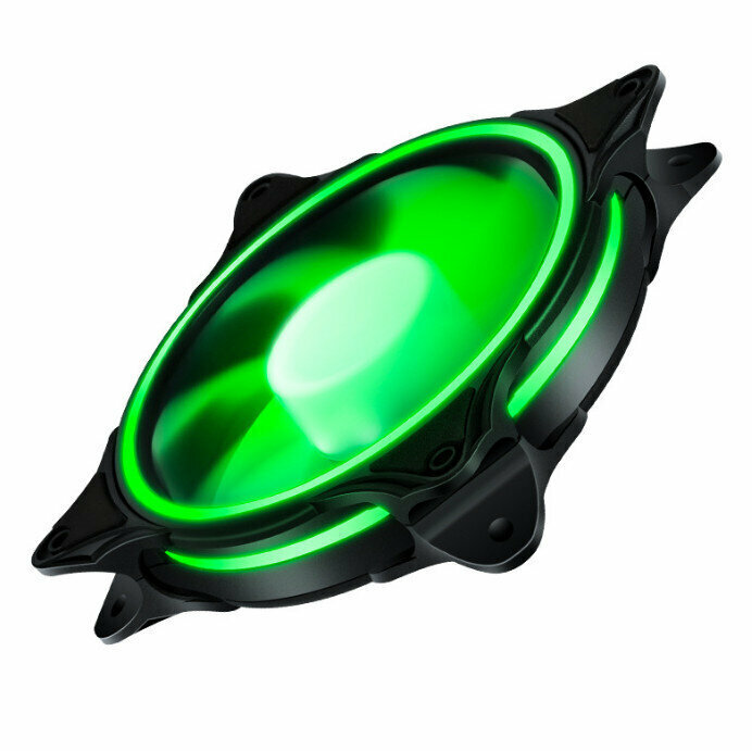 Computer Case Cooler ARGB Optical Case Fan (3-Aperture Green (Small 3pin + Large 4pin))
