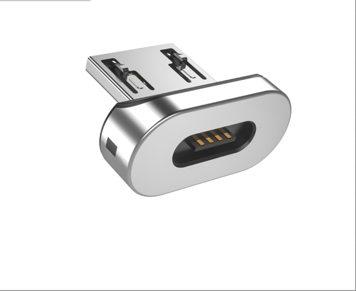 Charging cable strong magnetic blind suction plug for Micro (square base 4pin)