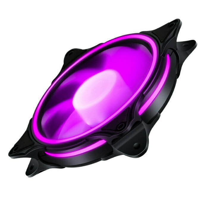 Computer Case Radiator ARGB Optical Case Fan (3-Aperture Pink (Small 3pin + Large 4pin))