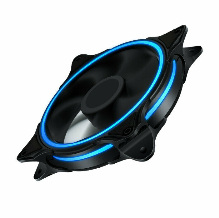 Computer Case Radiator RGB Optical Case Fan Chromatic Radiator (Blue (Small 3pin + Large 4pin))