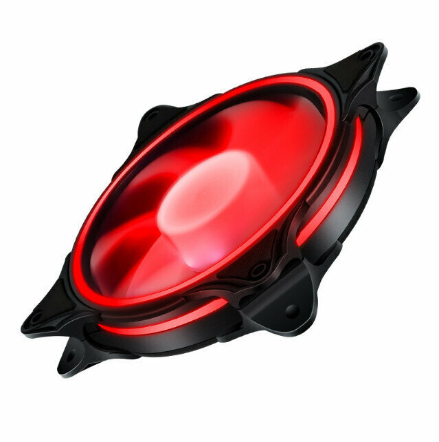 Computer Case Radiator RGB Optical Case Fan Radiator (Red (Small 3pin + Large 4pin))