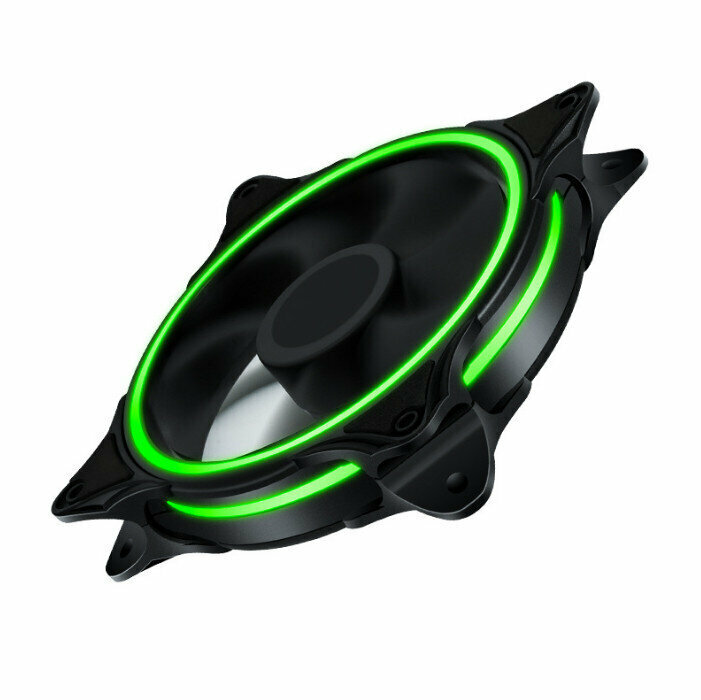 Computer Case Radiator RGB Optical Case Fan Chromatic Radiator (Green (Small 3pin + Large 4pin))