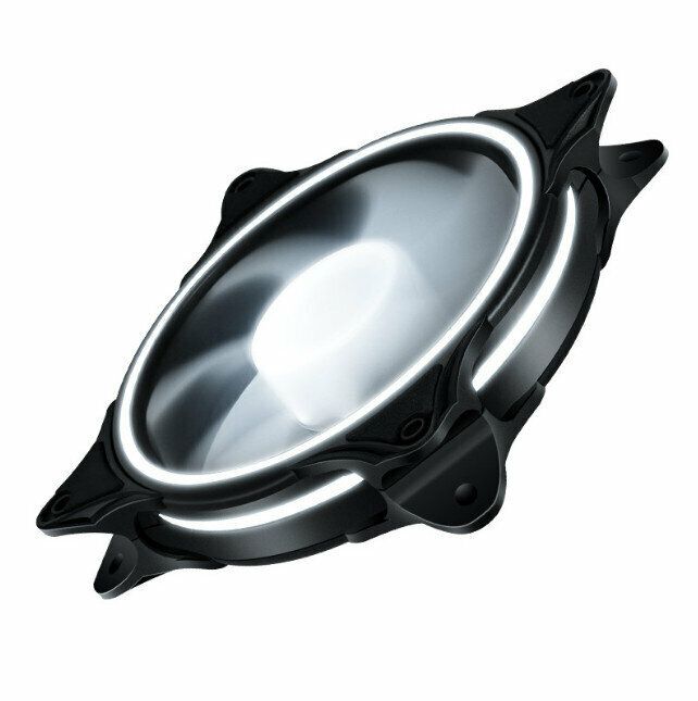 Computer Case Radiator RGB Optical Case Fan Radiator (White (Small 3pin + Large 4pin))