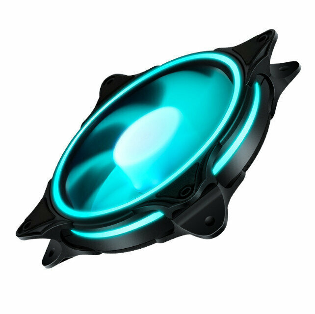 Computer Case Radiator RGB Optical Case Fan Phantom Radiator (Ice Blue (Small 3pin + Large 4pin))