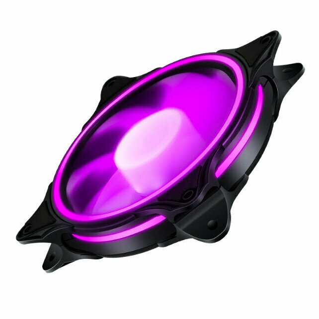 Computer Case Radiator RGB Optical Case Fan Radiator (Pink (Small 3pin + Large 4pin))