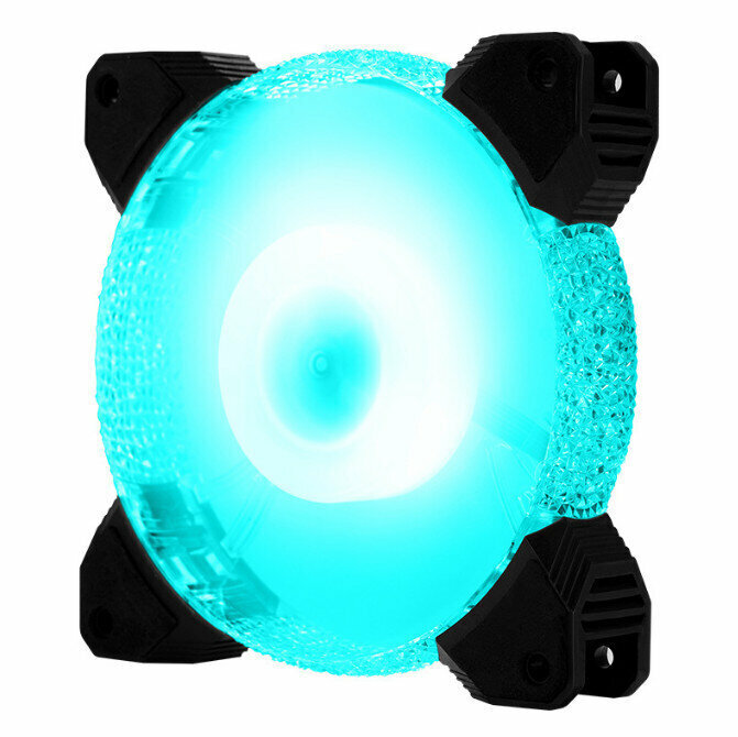 Computer Chassis Radiator Colorful Large Air Volume Silent Chassis Fan (Diamond Ice Blue Light (Small 3pin + Large Four P) Interface)