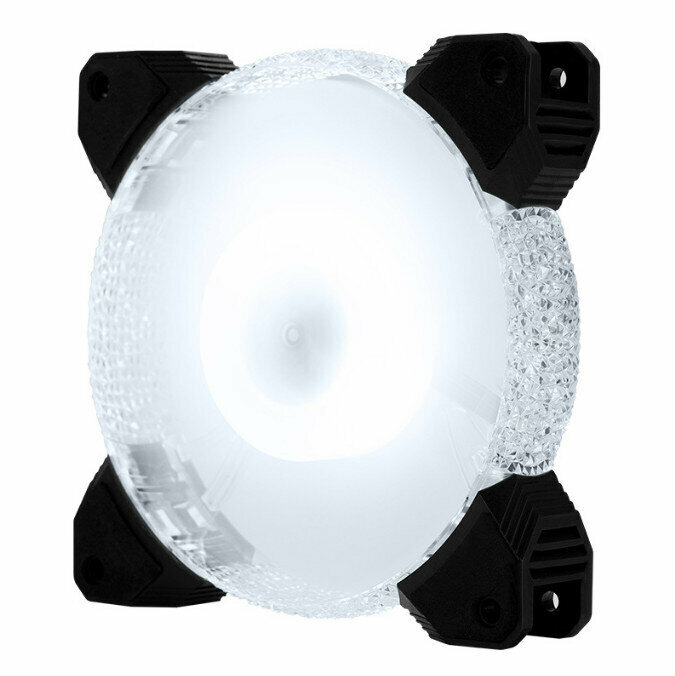 Computer Chassis Radiator Colorful Large Air Volume Silent Chassis Fan (Diamond White Light (Small 3pin + Large Four P) Interface)