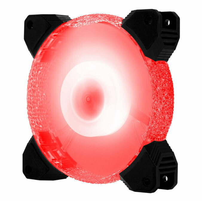 Computer Chassis Radiator Colorful Large Air Volume Silent Chassis Fan (Diamond Red Light (Small 3pin + Large Four P) Interface)