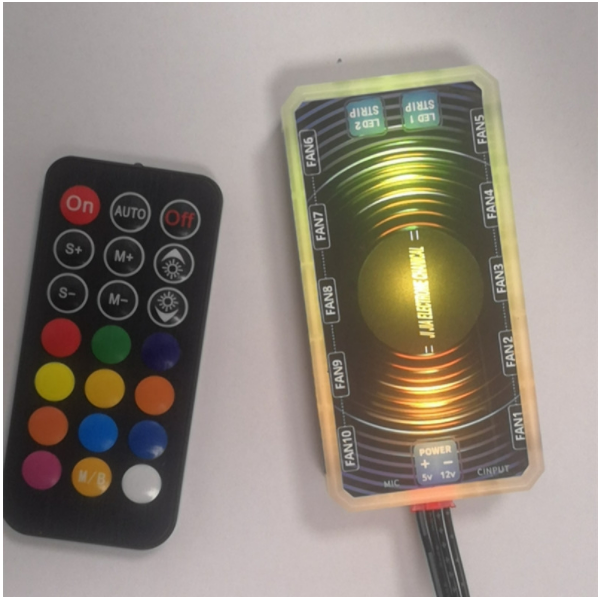 Computer Chassis Fan Hub RGB Fan 6P Interface Universal Controller (RGB Light Emission Controller)