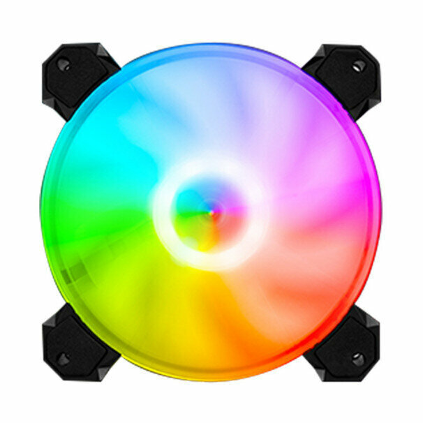 激抵電腦機箱RGB變色散熱器 大風量靜音散熱風扇(自動幻彩（4pin）)