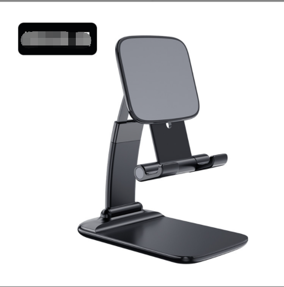 Portable Desktop Gravity Retractable Adjustable Phone/Tablet Stand (Plastic-Black)