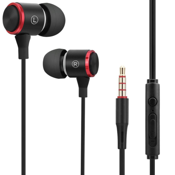 (2 pairs) Sport In-Ear Gaming Dynamic Wired Headset (E3 Black)