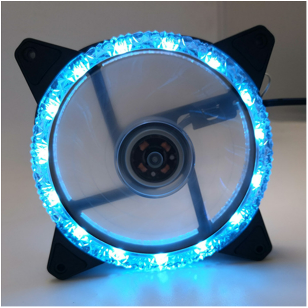 Case Fan 12CM Aurora Eclipse 16LED 12025 Dual Aperture Cooling Fan (Ice Diamond Ice Blue)