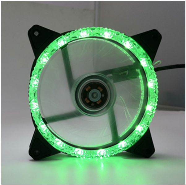 Case Fan 12CM Aurora Eclipse 16LED 12025 Dual Aperture Cooling Fan (Ice Diamond Green)