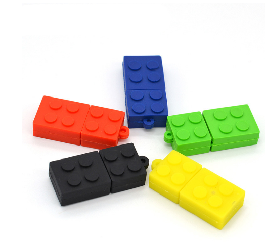 [2 8GB toy silicone building blocks U disk [contact customer service to confirm the color after placing an order]