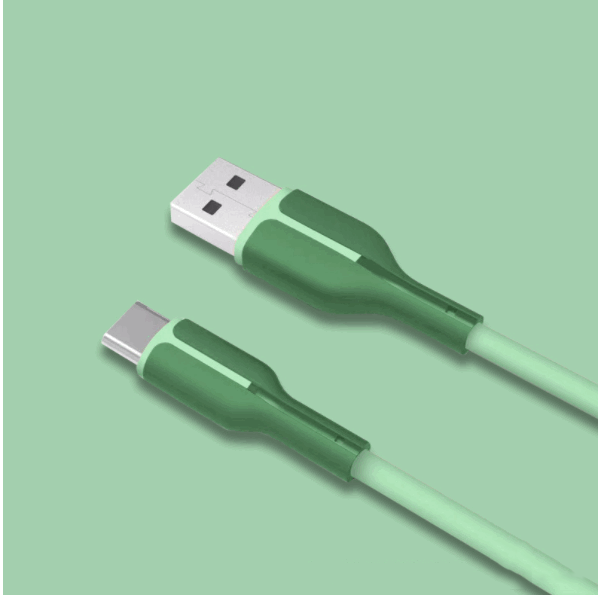 TYPE-C COLOR FAST CHARGING DATA CABLE [TYPE-C INTERFACE - 1.5 METERS (GREEN)]