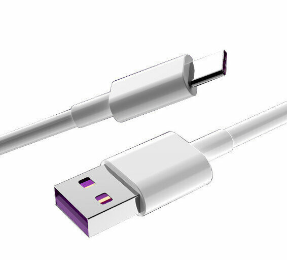 type-c data cable 5A super fast charging mobile phone charging cable (2.0 meters white)