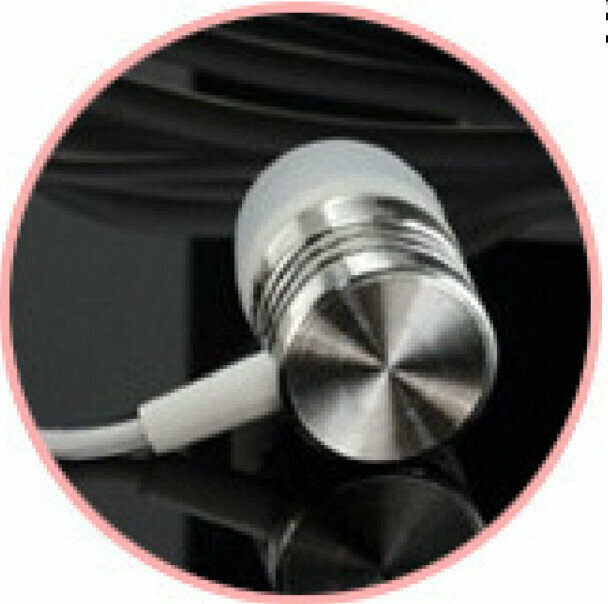 In-ear transparent crystal wire earphones, heavy bass mobile phone universal earphones (white)