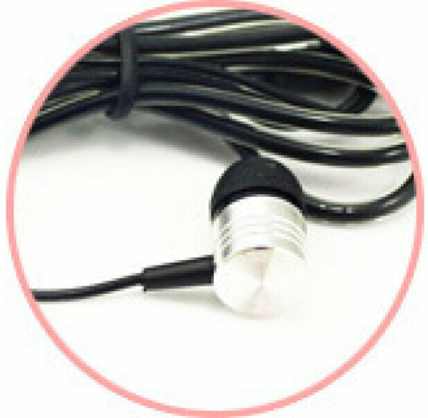 In-ear transparent crystal wire earphones, heavy bass mobile phone universal earphones (black)