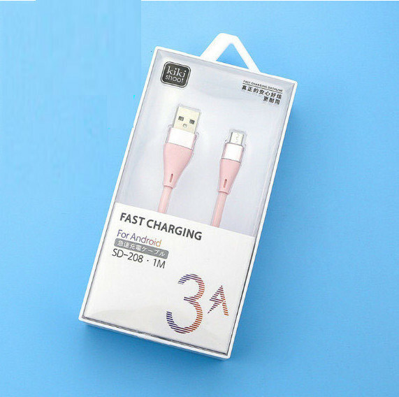 Fast charging data cable 3A boxed 1 meter charging cable (SD-208 Android-Pink)